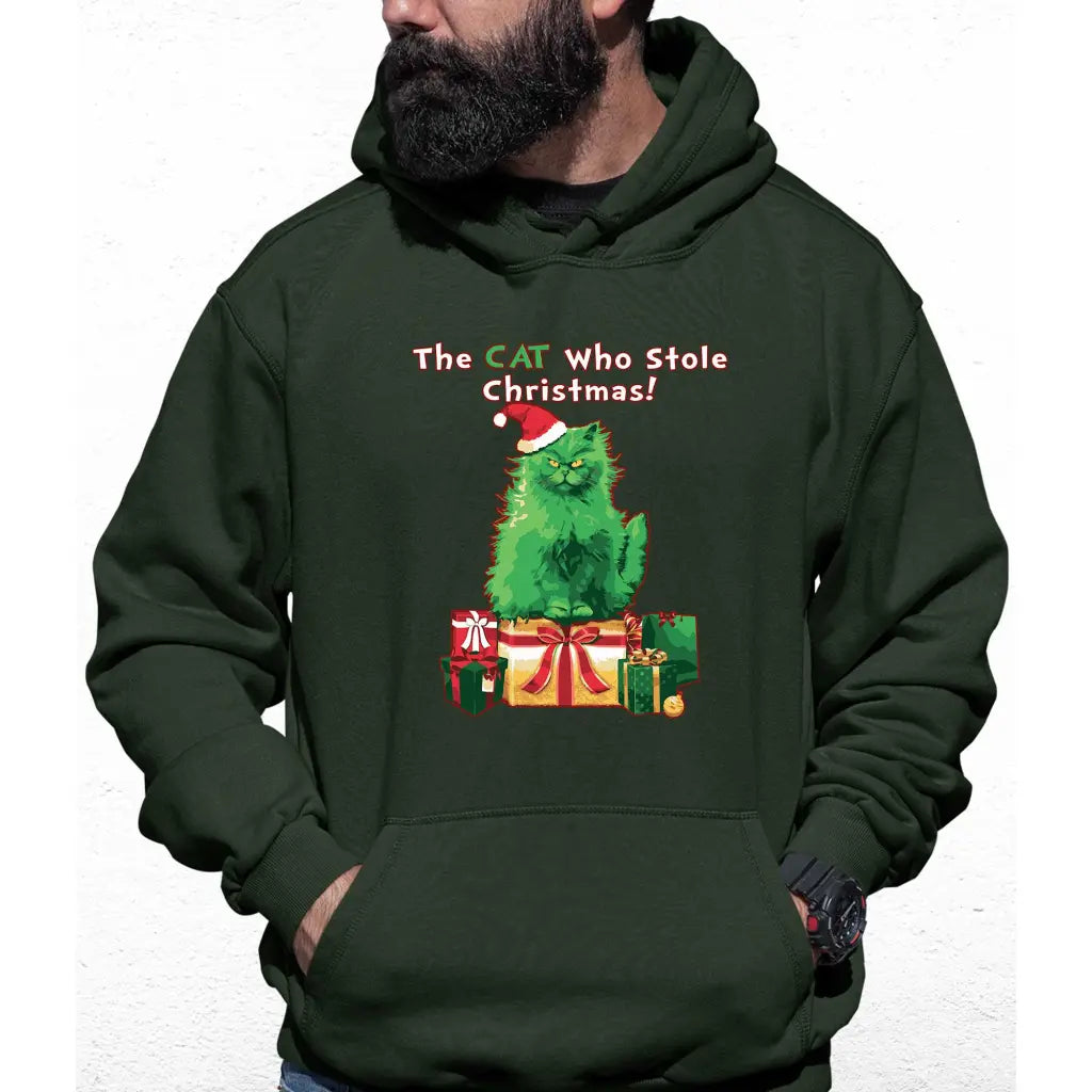 Cat Stole Christmas Colour Hoodie - Tshirtpark.com