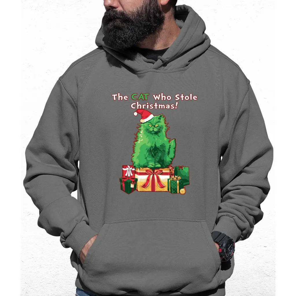 Cat Stole Christmas Colour Hoodie - Tshirtpark.com