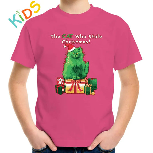 Cat Stole Christmas Kids T-shirt - Tshirtpark.com