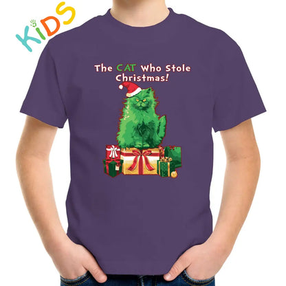 Cat Stole Christmas Kids T-shirt - Tshirtpark.com