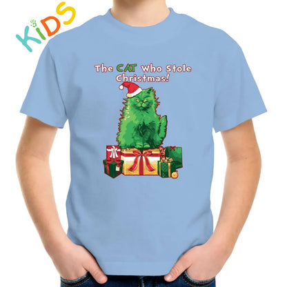 Cat Stole Christmas Kids T-shirt - Tshirtpark.com