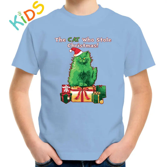 Cat Stole Christmas Kids T-shirt - Tshirtpark.com