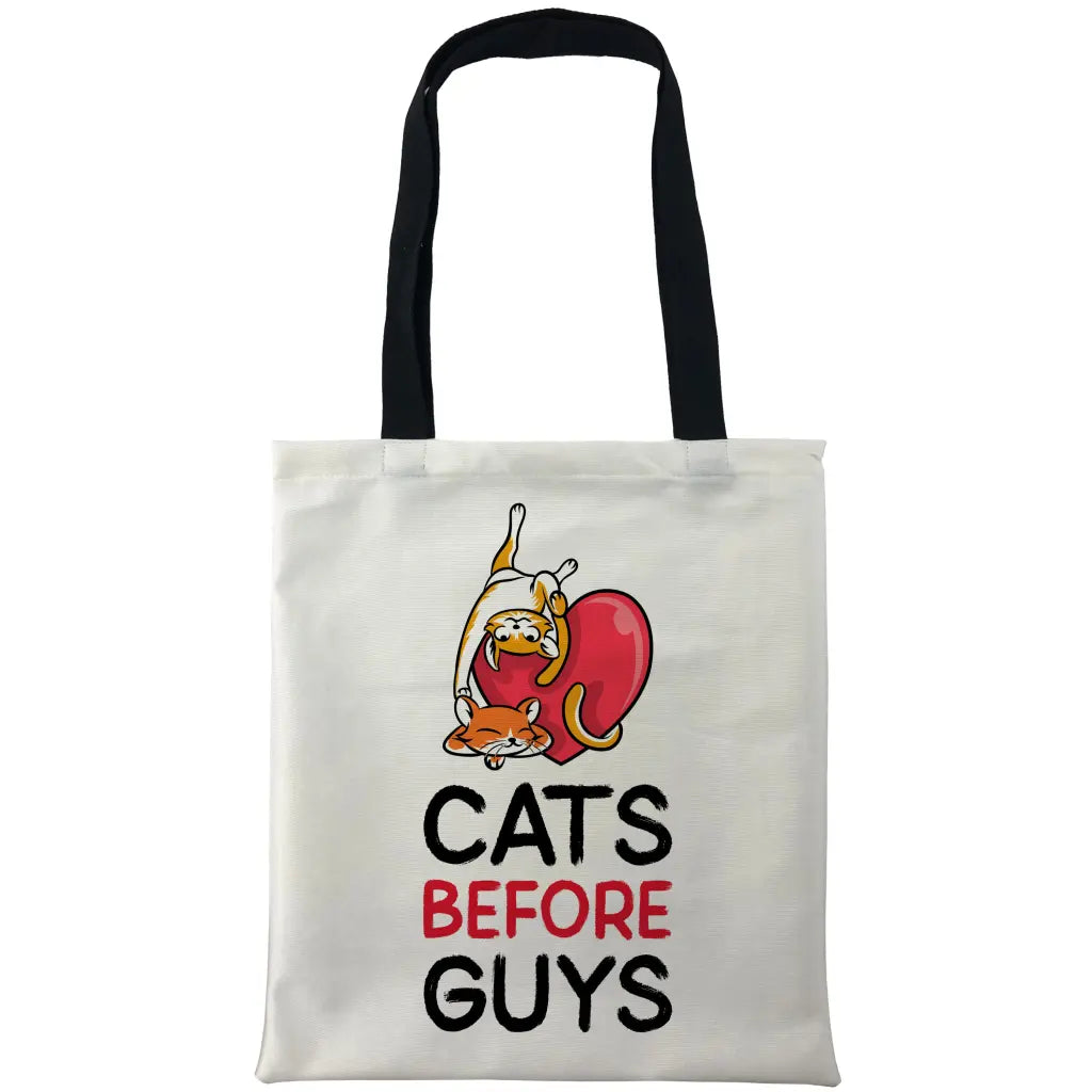 Cats Before Guys Tote Bags - Tshirtpark.com