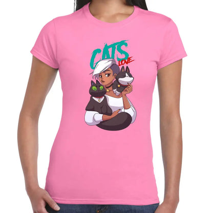 Cats Love Ladies T-shirt - Tshirtpark.com