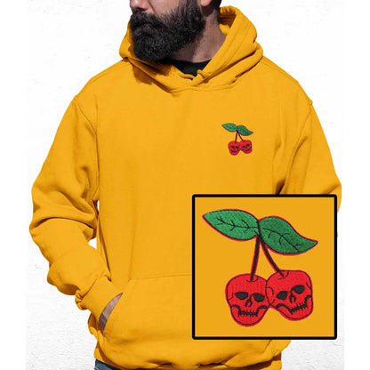 Cherry Skulls Embroidered Colour Hoodie - Tshirtpark.com