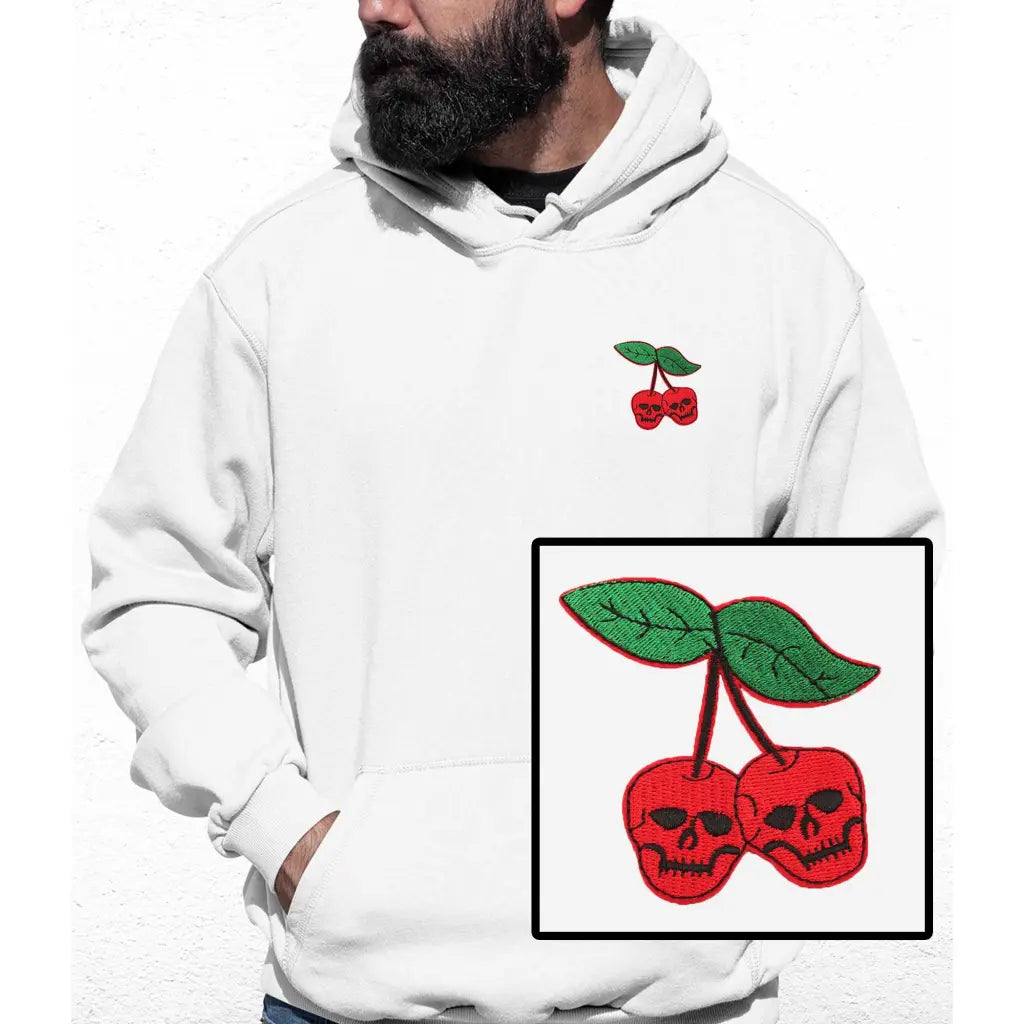 Cherry Skulls Embroidered Colour Hoodie - Tshirtpark.com