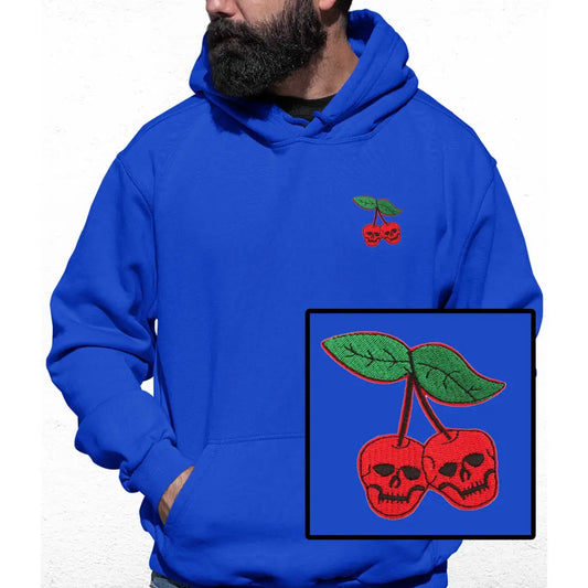 Cherry Skulls Embroidered Colour Hoodie - Tshirtpark.com