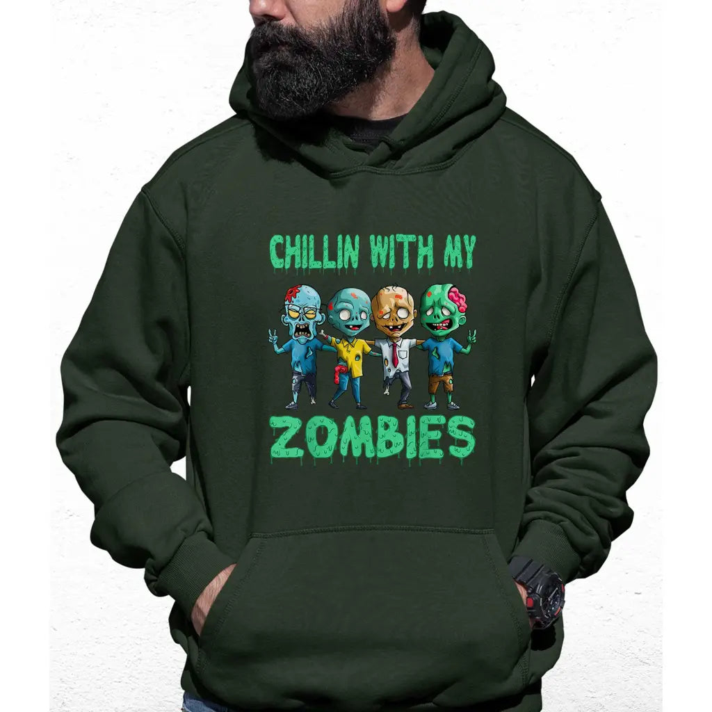 Chillin Zombies Peace Colour Hoodie - Tshirtpark.com