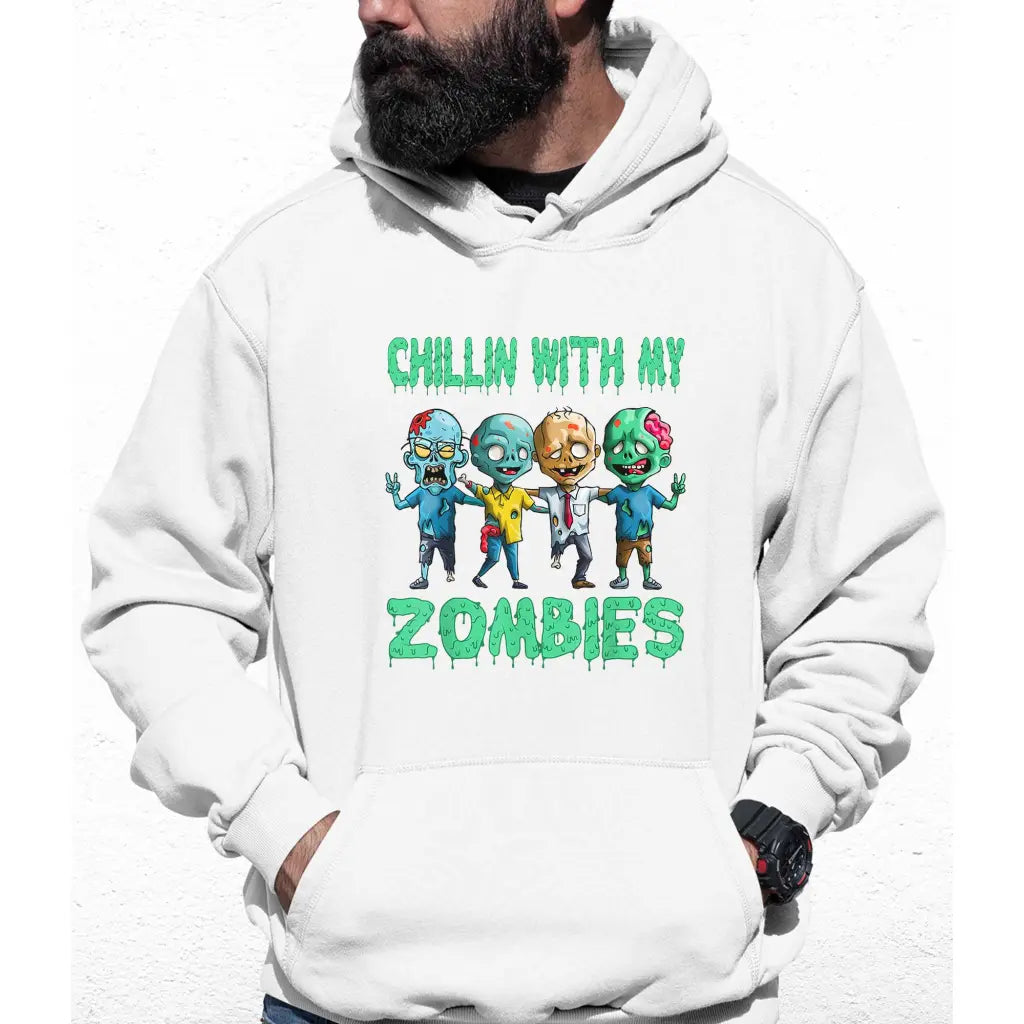 Chillin Zombies Peace Colour Hoodie - Tshirtpark.com
