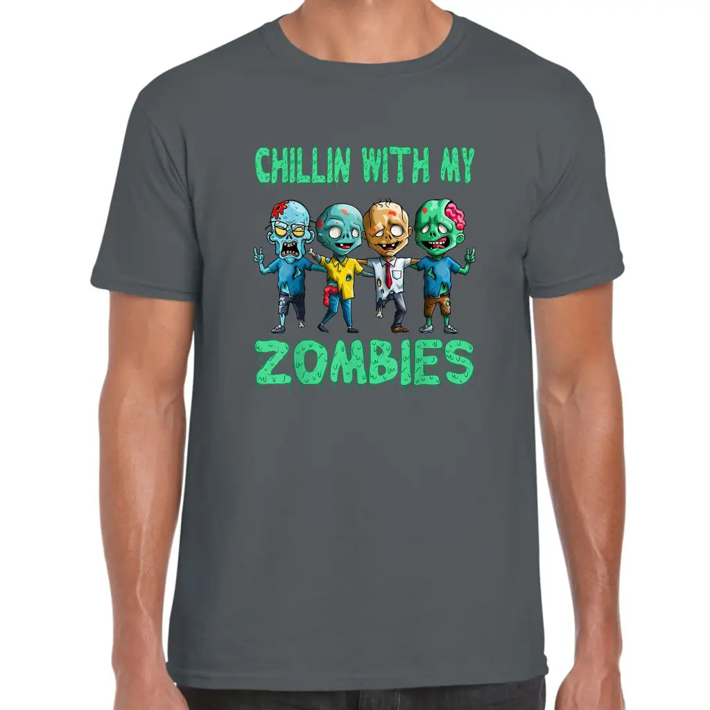 Chillin Zombies Peace T-Shirt - Tshirtpark.com