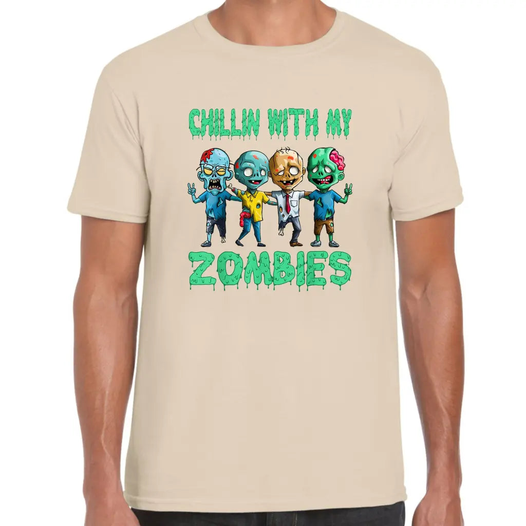 Chillin Zombies Peace T-Shirt - Tshirtpark.com