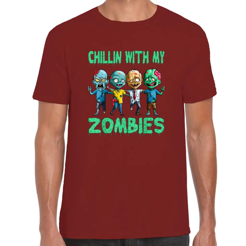 Chillin Zombies Peace T-Shirt - Tshirtpark.com