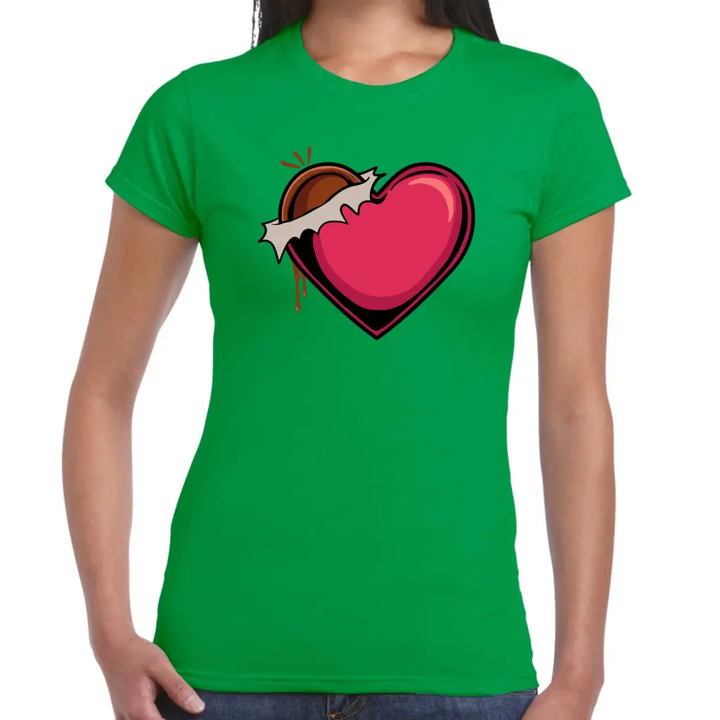 Chocolate Heart Ladies T-shirt - Tshirtpark.com