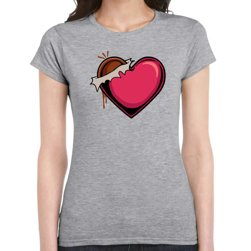 Chocolate Heart Ladies T-shirt - Tshirtpark.com