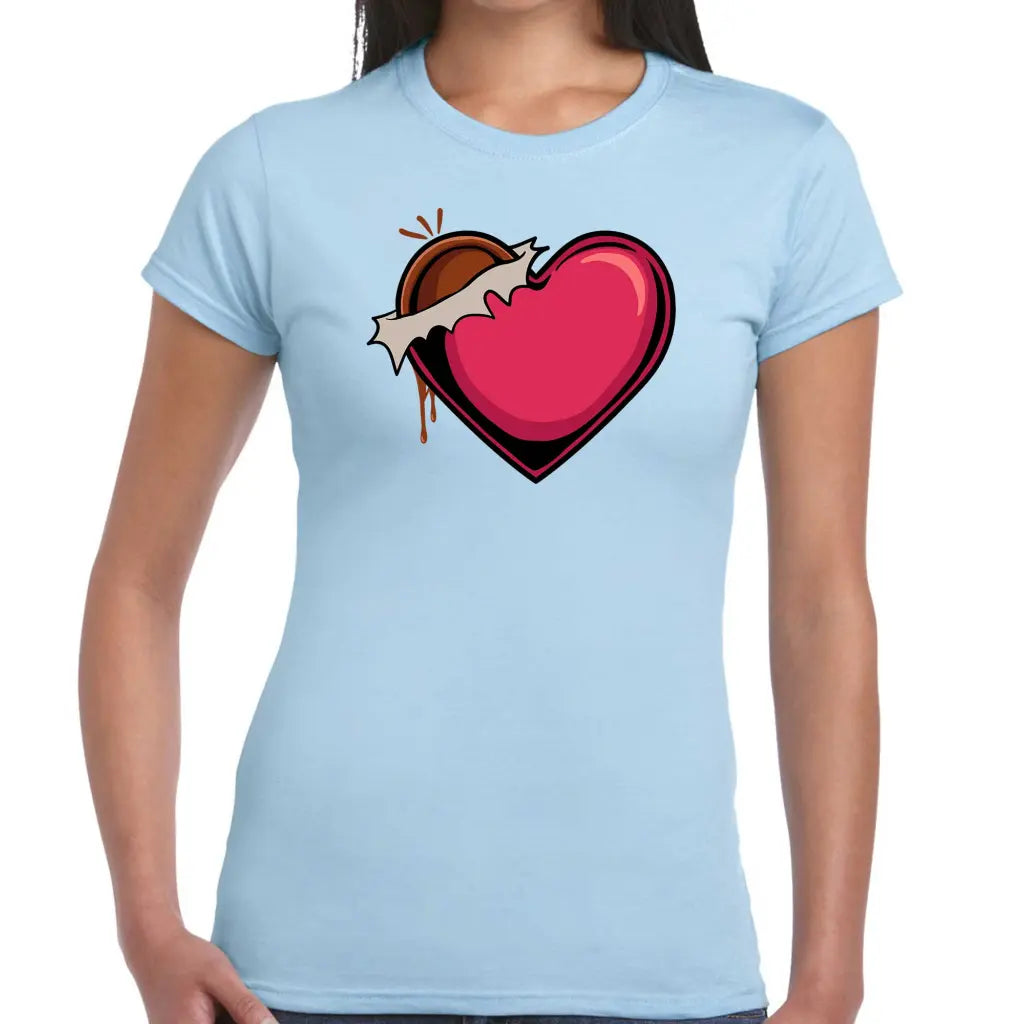 Chocolate Heart Ladies T-shirt - Tshirtpark.com