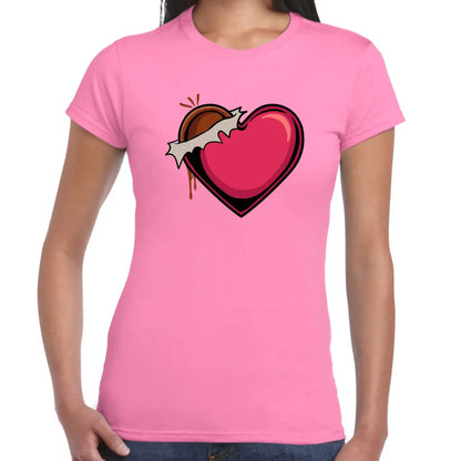 Chocolate Heart Ladies T-shirt - Tshirtpark.com