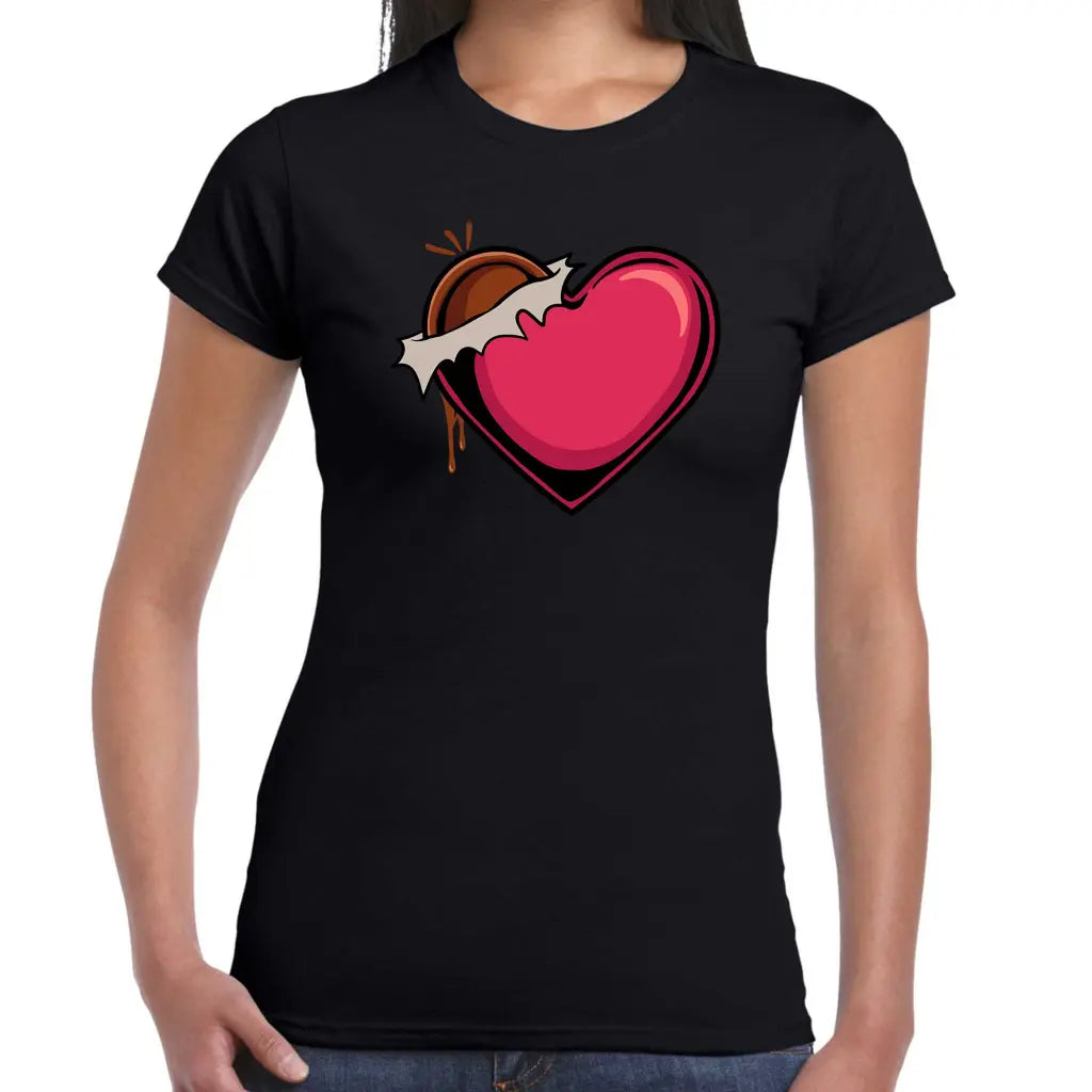 Chocolate Heart Ladies T-shirt - Tshirtpark.com