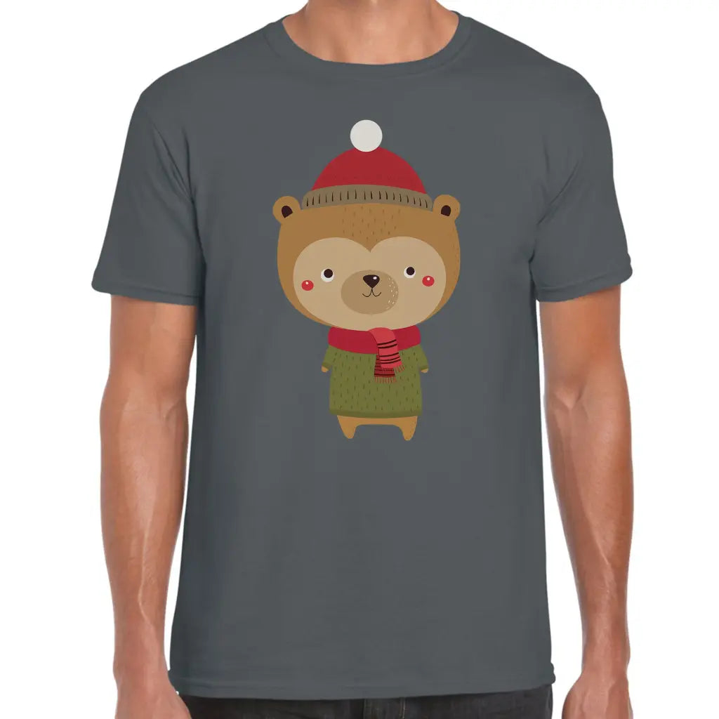 Christmas Bear Scarf T-Shirt - Tshirtpark.com