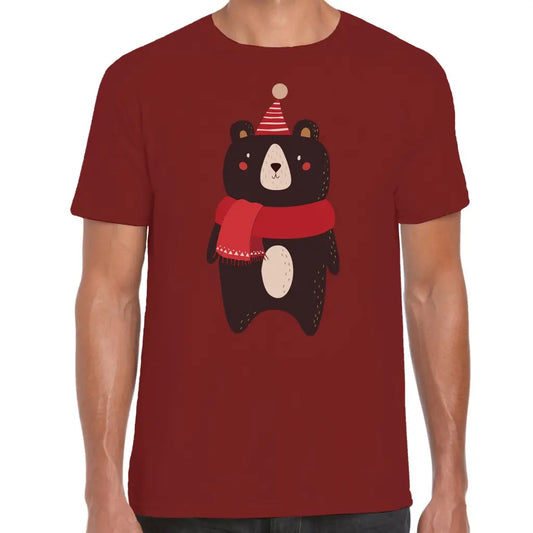 Christmas Bear Scarf T-Shirt - Tshirtpark.com