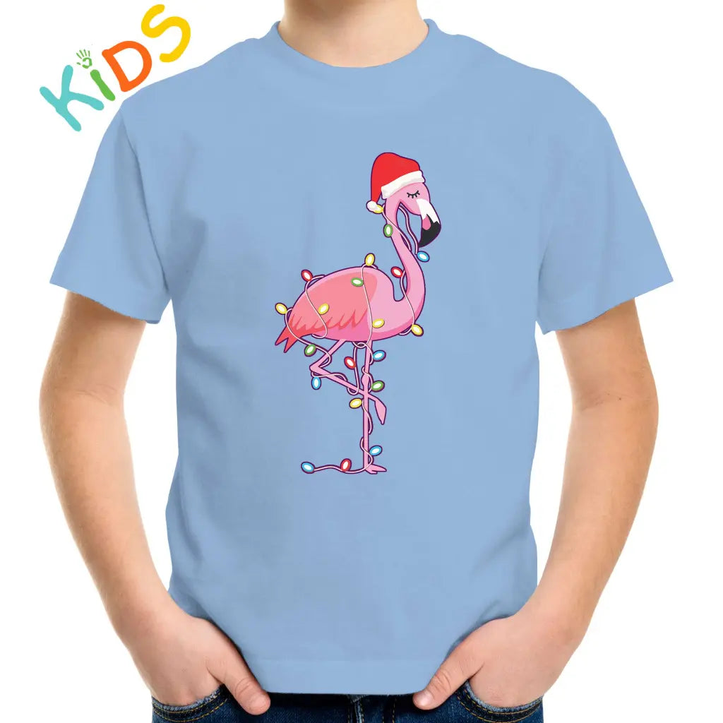 Christmas Flamingo Kids T-shirt - Tshirtpark.com