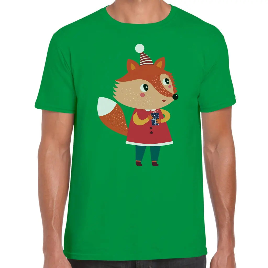 Christmas Fox Present T-Shirt - Tshirtpark.com