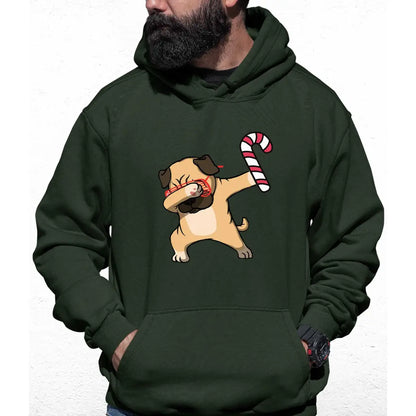 Christmas Pug Colour Hoodie - Tshirtpark.com