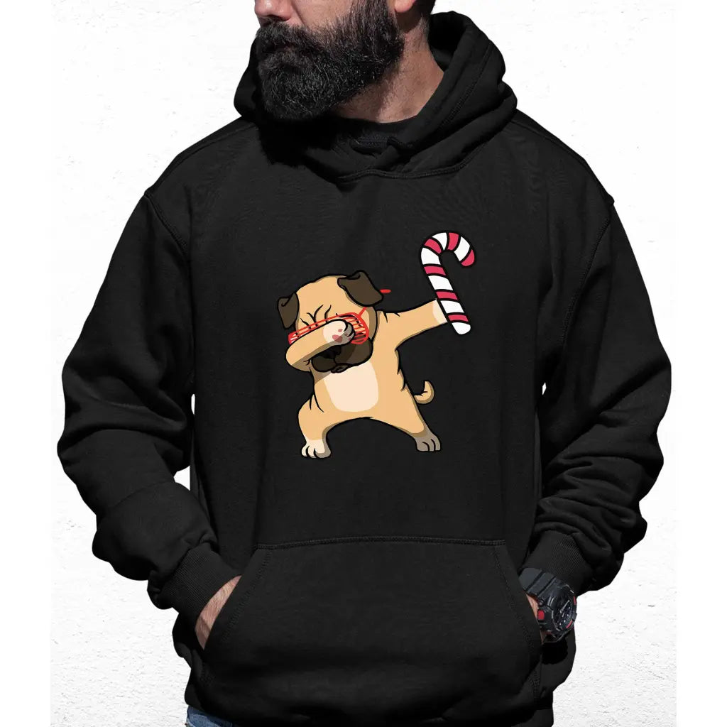 Christmas Pug Colour Hoodie - Tshirtpark.com