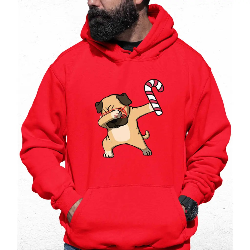 Christmas Pug Colour Hoodie - Tshirtpark.com