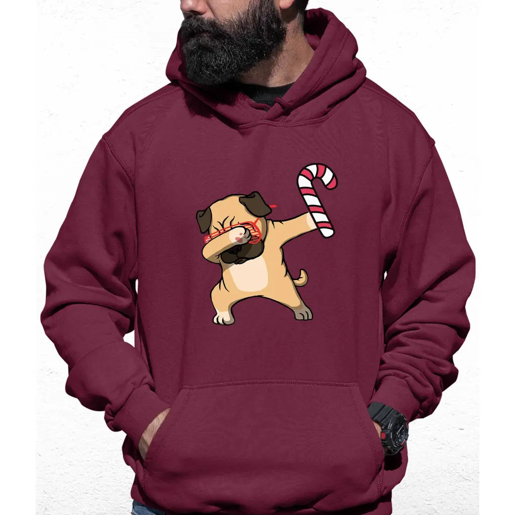 Christmas Pug Colour Hoodie - Tshirtpark.com