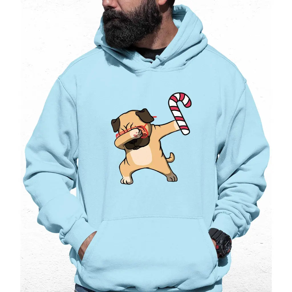 Christmas Pug Colour Hoodie - Tshirtpark.com