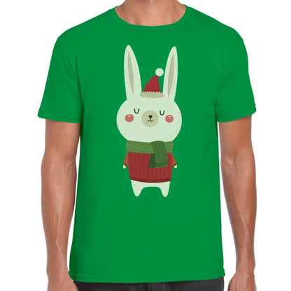 Christmas Rabbit Scarf T-Shirt - Tshirtpark.com