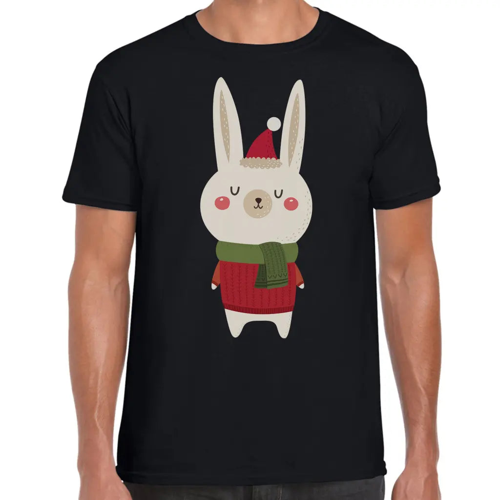 Christmas Rabbit Scarf T-Shirt - Tshirtpark.com