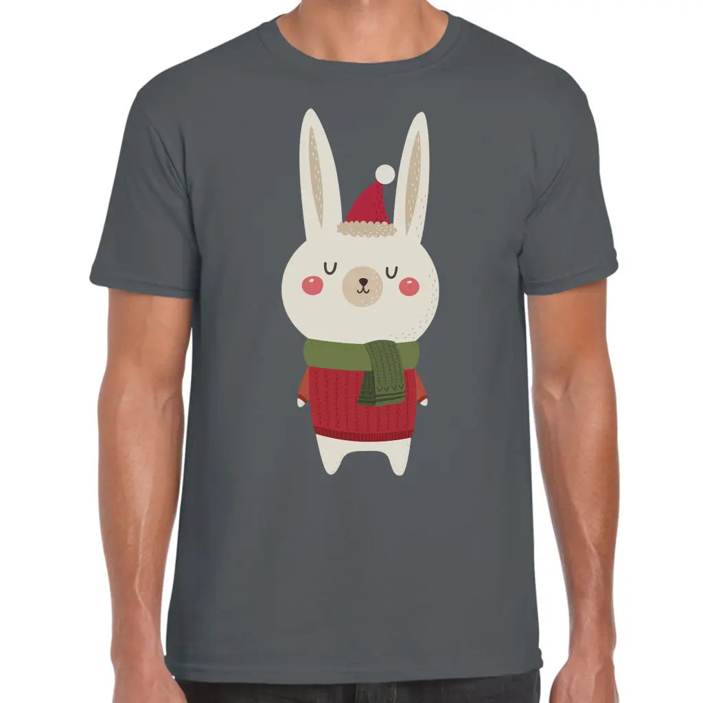 Christmas Rabbit Scarf T-Shirt - Tshirtpark.com