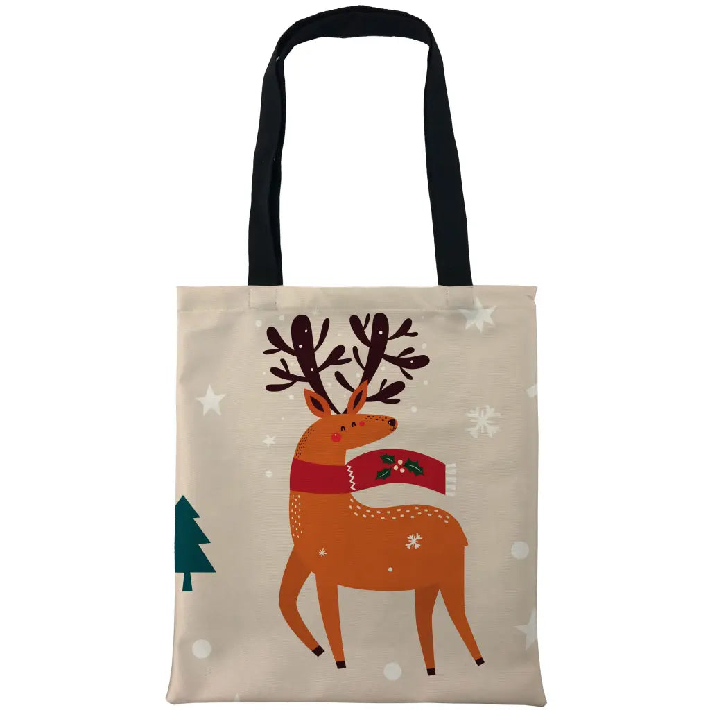 Christmas Reindeer Wearing Scarf Bags - Tshirtpark.com