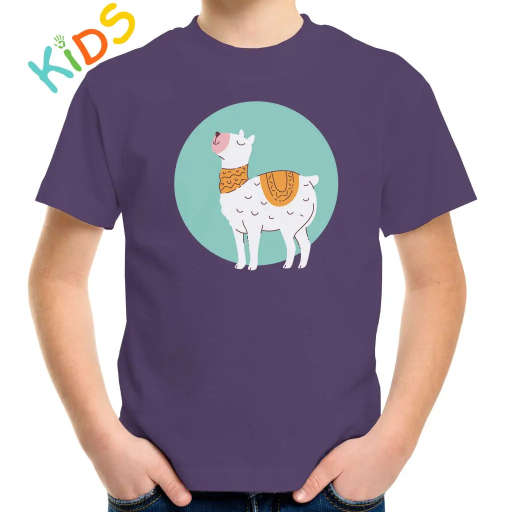 Circle Llama Kids T-shirt - Tshirtpark.com