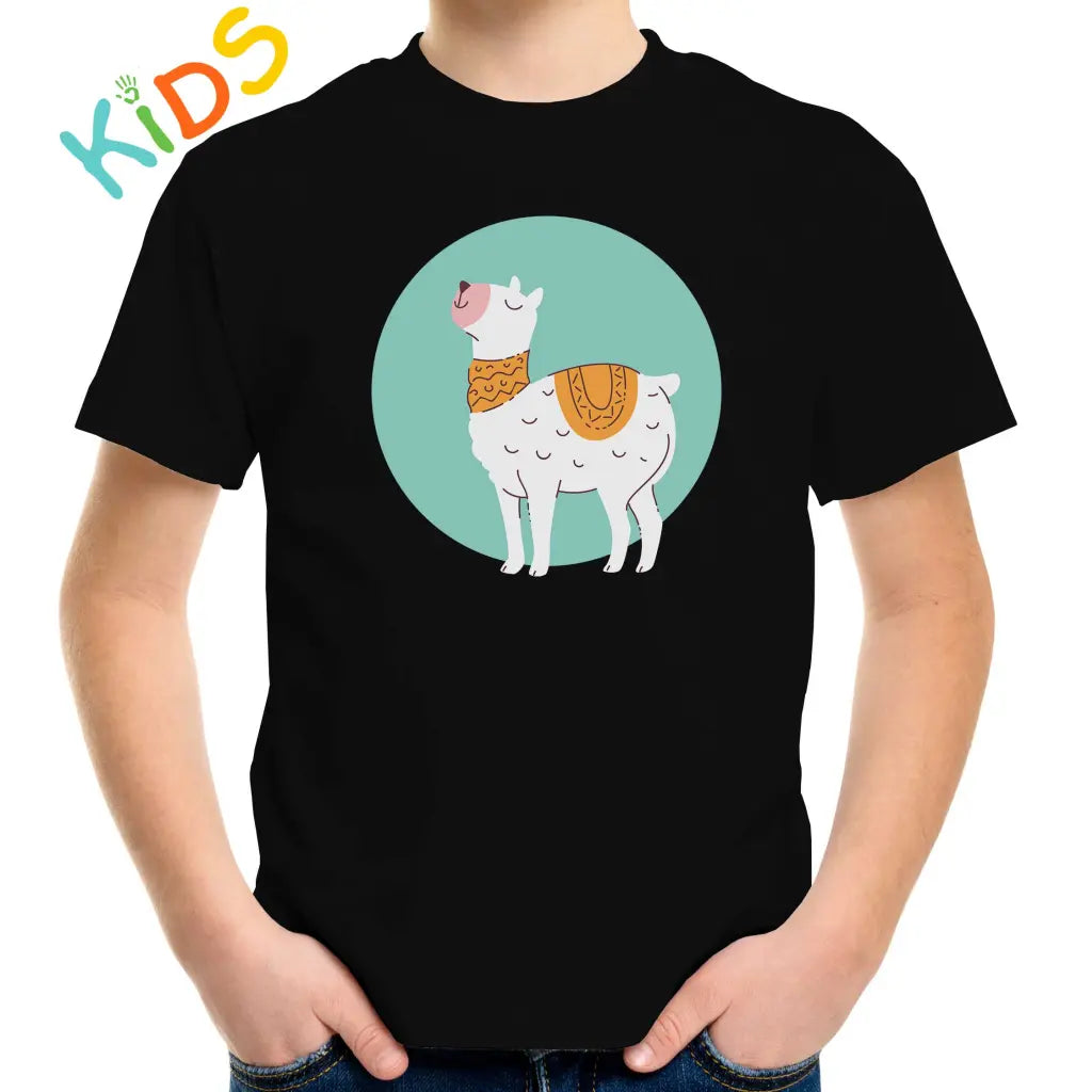 Circle Llama Kids T-shirt - Tshirtpark.com