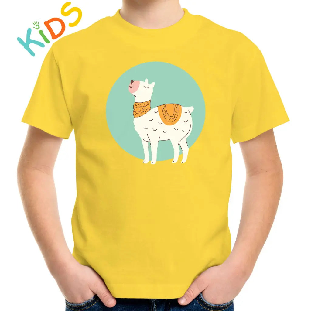 Circle Llama Kids T-shirt - Tshirtpark.com