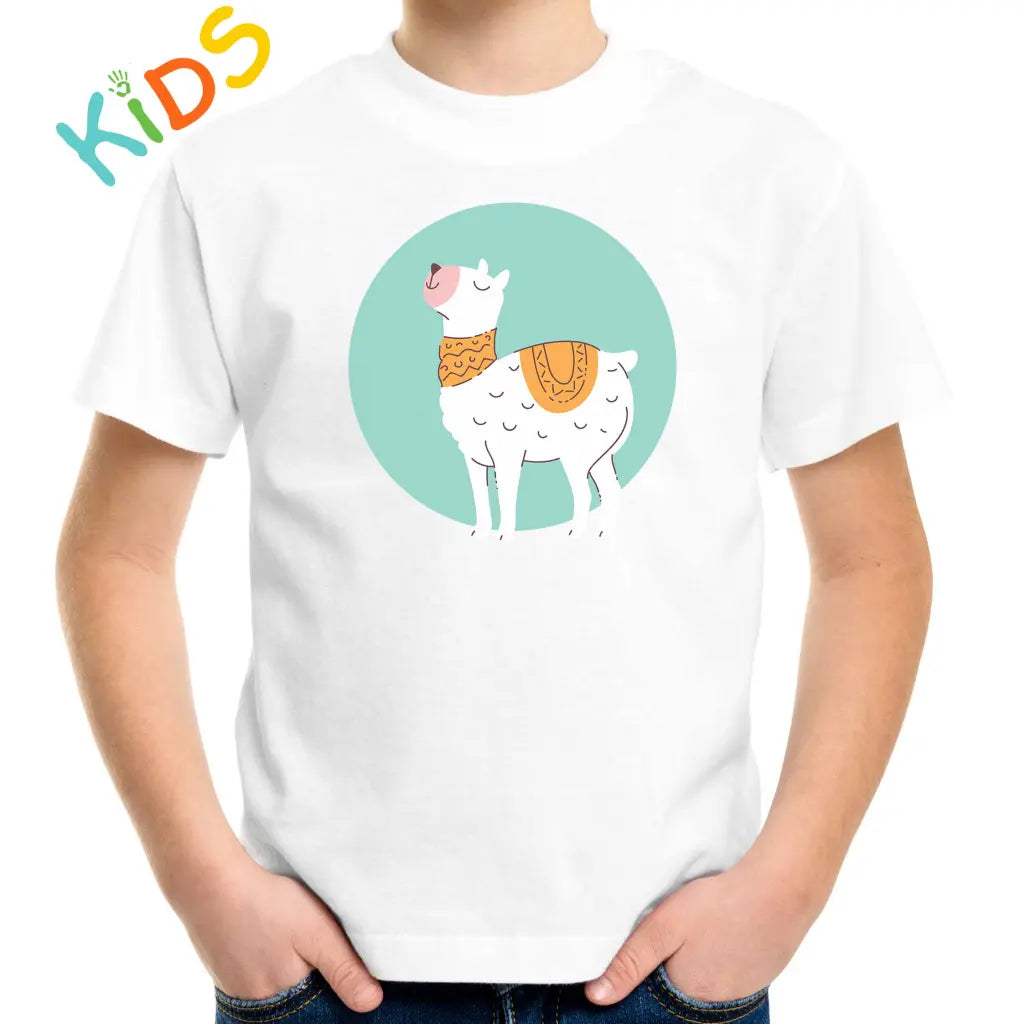 Circle Llama Kids T-shirt - Tshirtpark.com