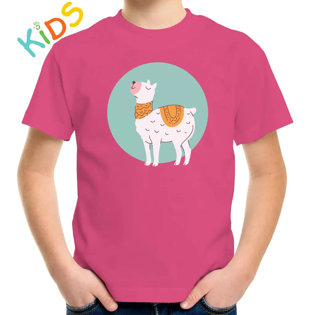 Circle Llama Kids T-shirt - Tshirtpark.com