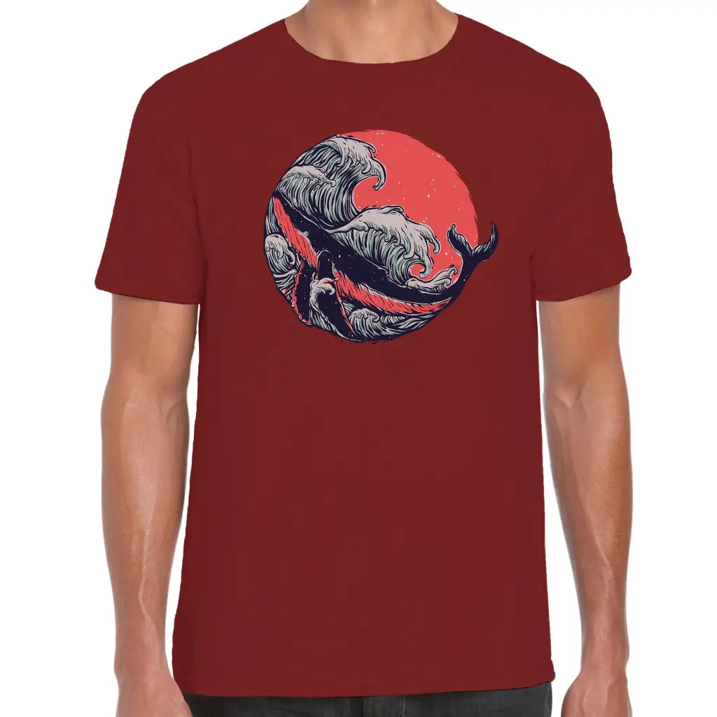 Circle Wave Whale T-Shirt - Tshirtpark.com