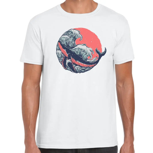 Circle Wave Whale T-Shirt - Tshirtpark.com