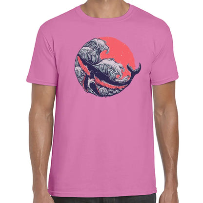 Circle Wave Whale T-Shirt - Tshirtpark.com