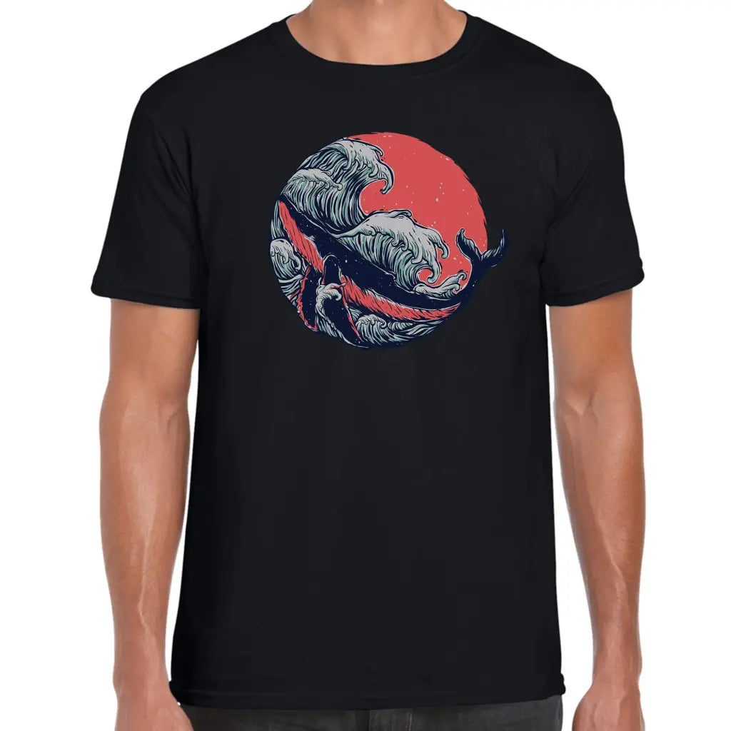 Circle Wave Whale T-Shirt - Tshirtpark.com