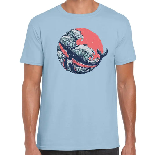 Circle Wave Whale T-Shirt - Tshirtpark.com