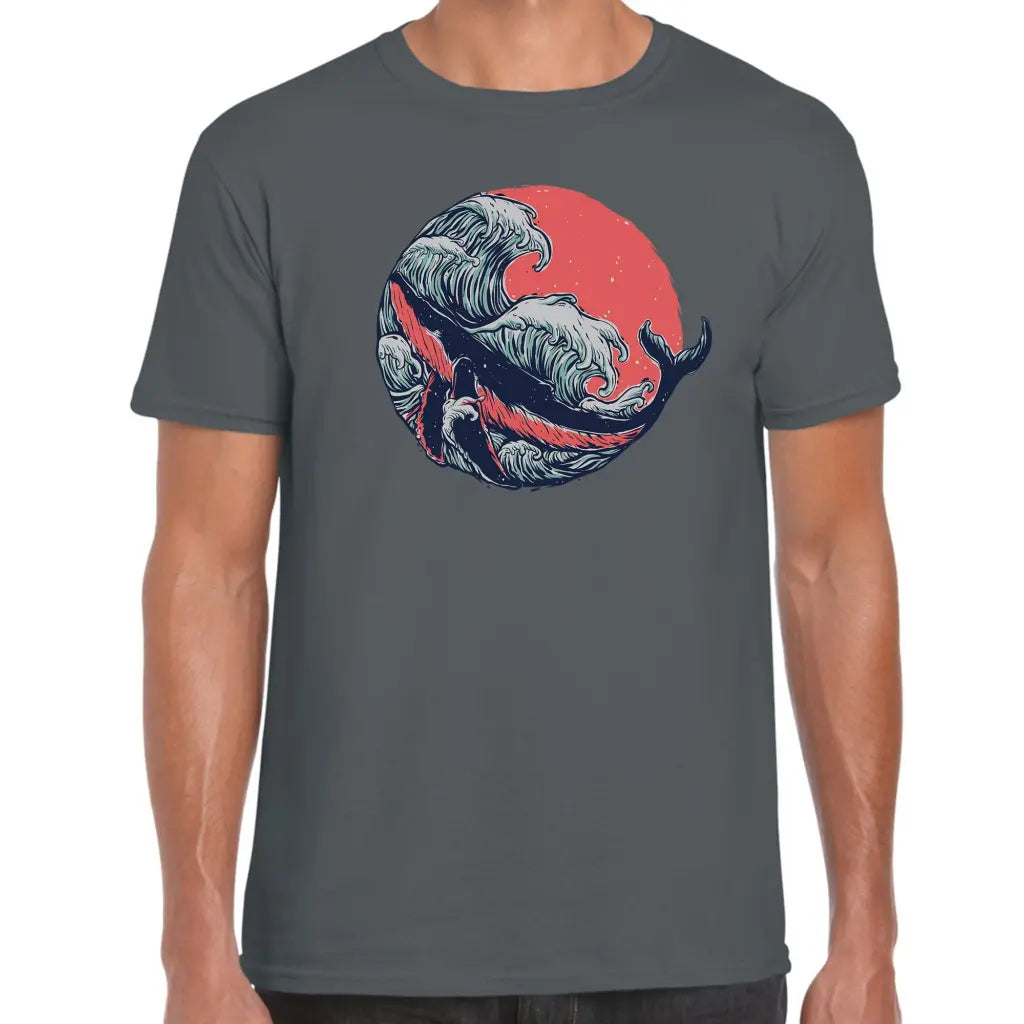 Circle Wave Whale T-Shirt - Tshirtpark.com