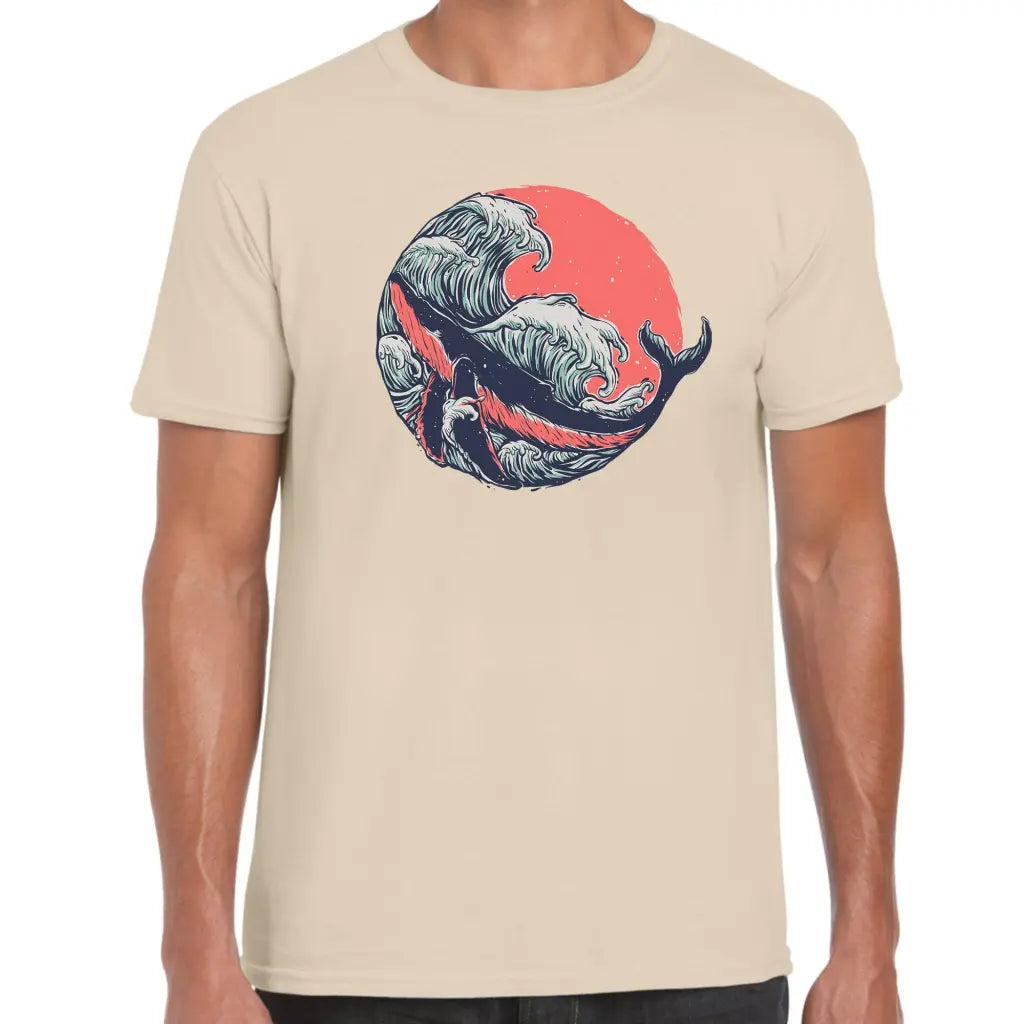 Circle Wave Whale T-Shirt - Tshirtpark.com