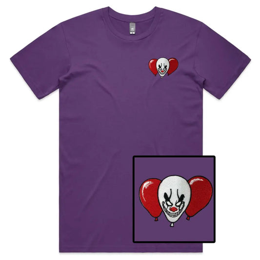 Clown Balloon Embroidered T-Shirt - Tshirtpark.com