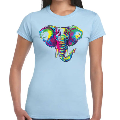 Colourful Elephant Ladies T-shirt - Tshirtpark.com