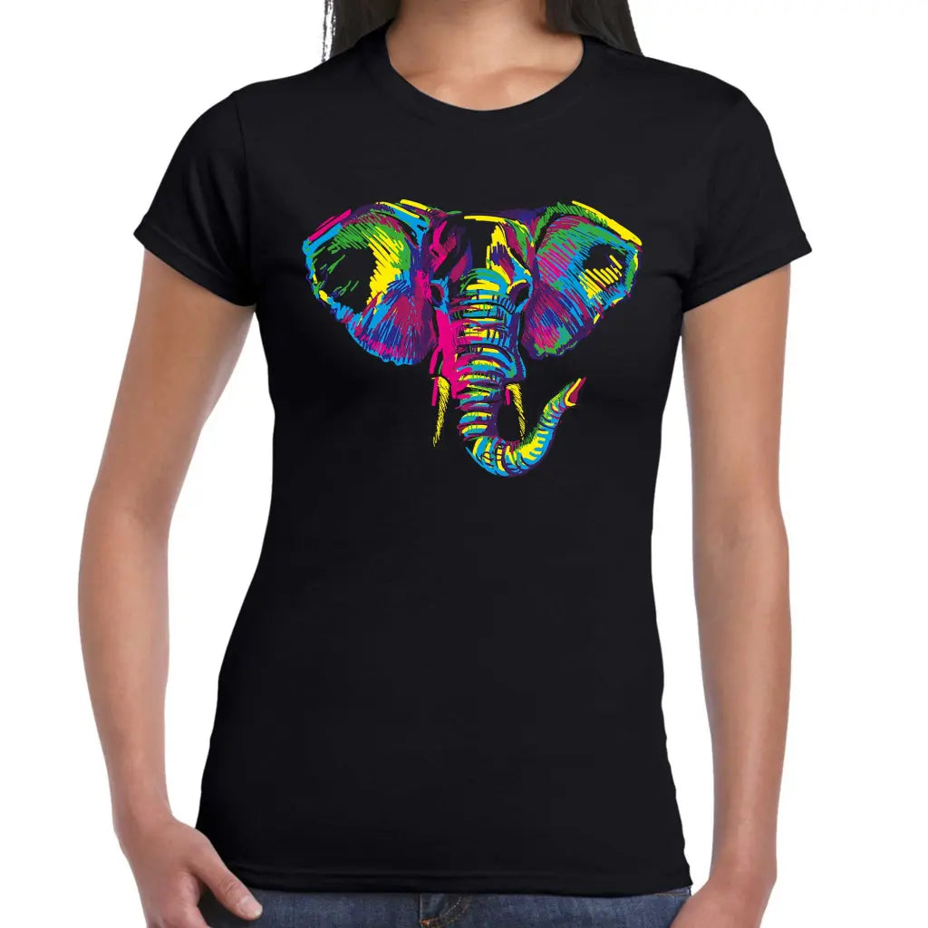 Colourful Elephant Ladies T-shirt - Tshirtpark.com