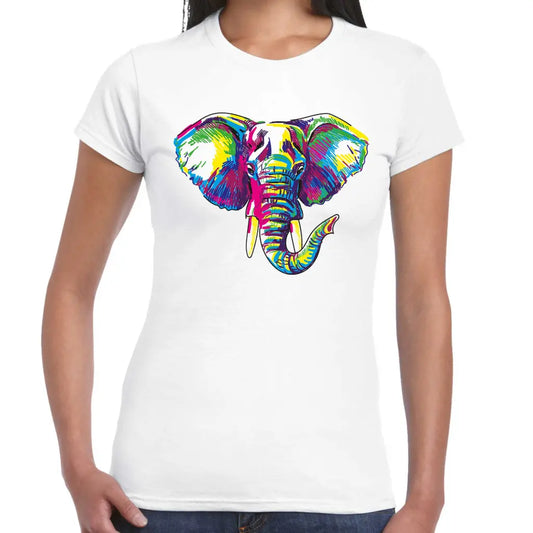 Colourful Elephant Ladies T-shirt - Tshirtpark.com